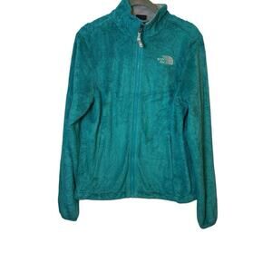 The North Face Osito Fleece Jacket Teal Women’s Small Soft High Loft Full Zip